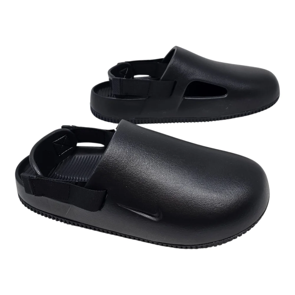 NIKE CALM MULE NA STRAP CASUAL SHOES TRIPLE BLACK MEN'S Size's FD5130-001